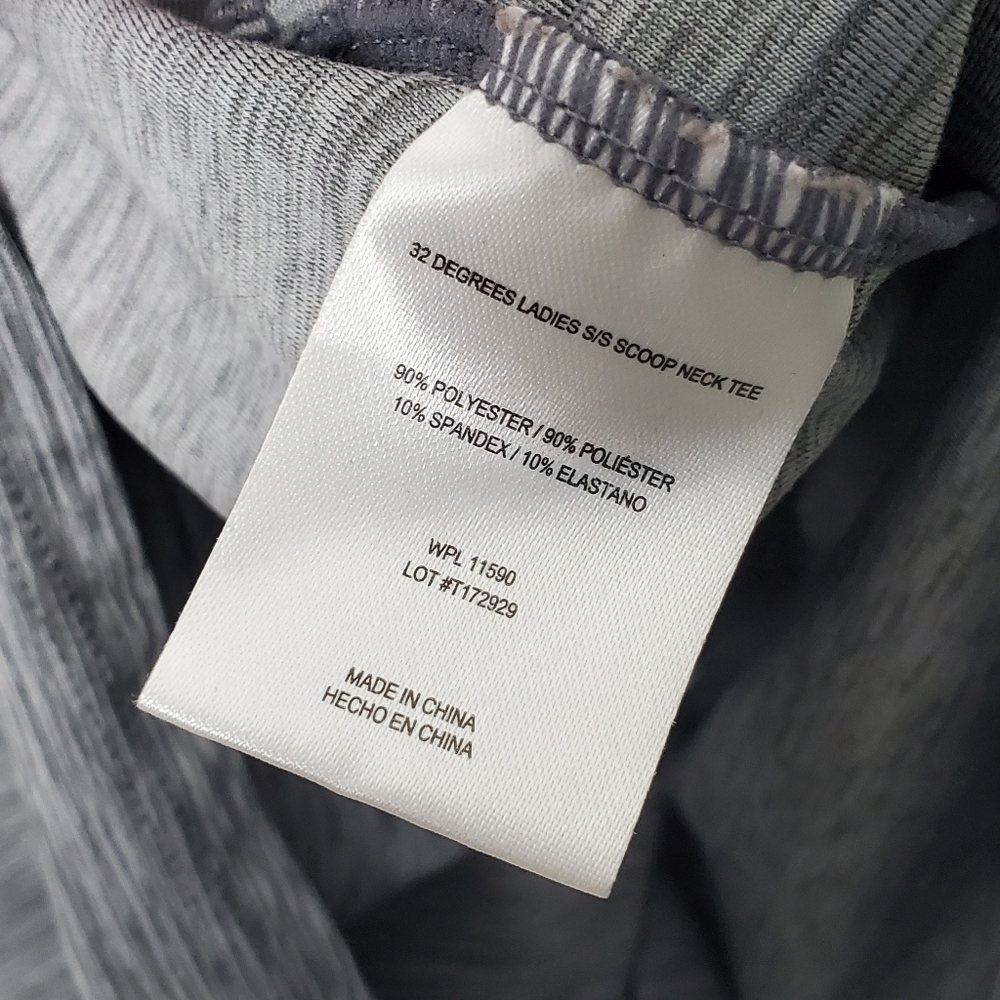 32 Degrees Gray Active Short Sleeve Top XL - Picture 4 of 5